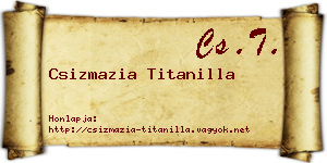 Csizmazia Titanilla névjegykártya
